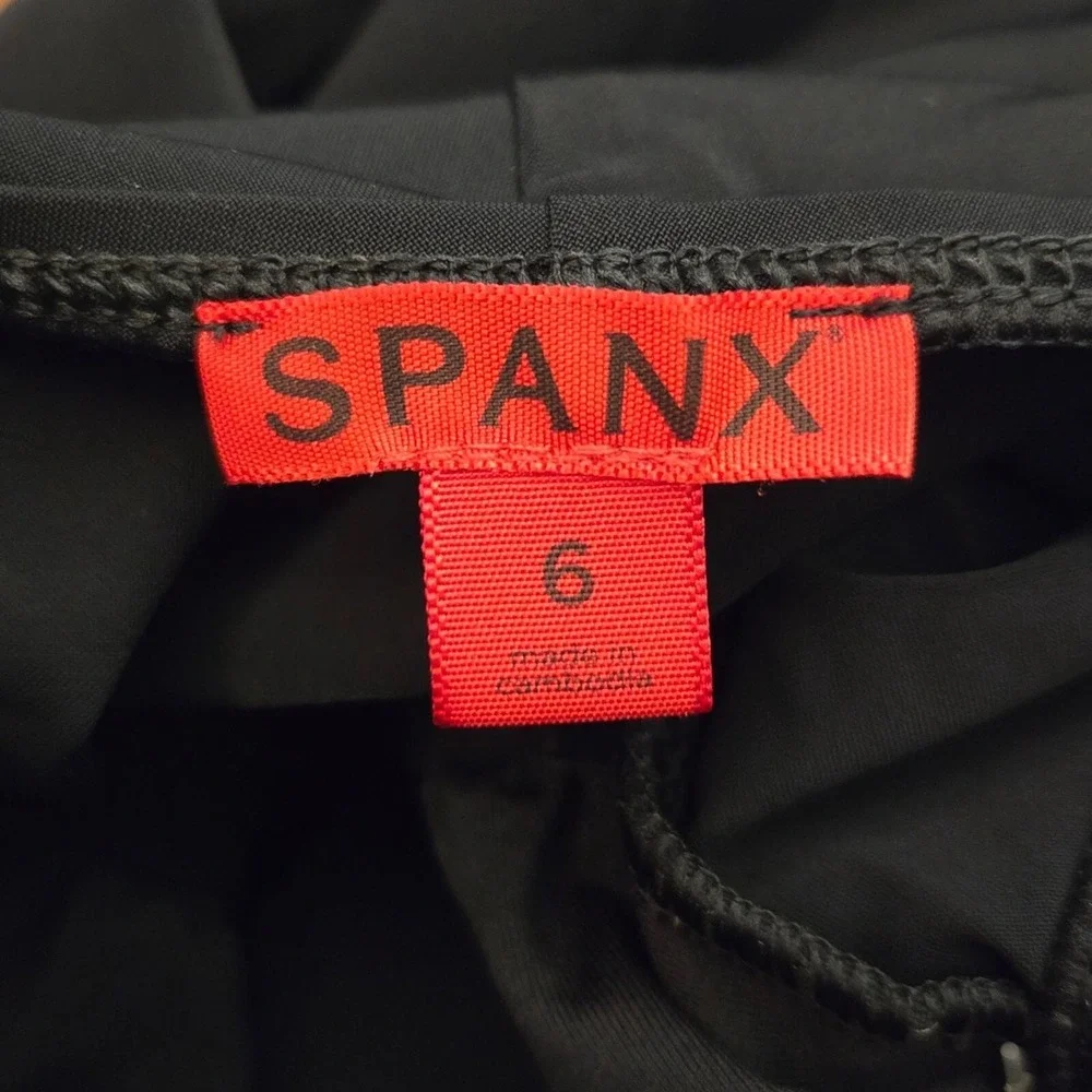 Spanx Draped Whittle Waistline Halter Tankini Black 6 Slimming Minimalist NWT